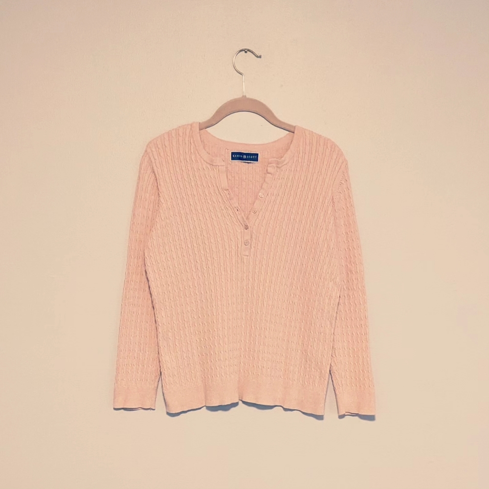 KAREN SCOTT Pink Pullover Sweater Women's Size Medium